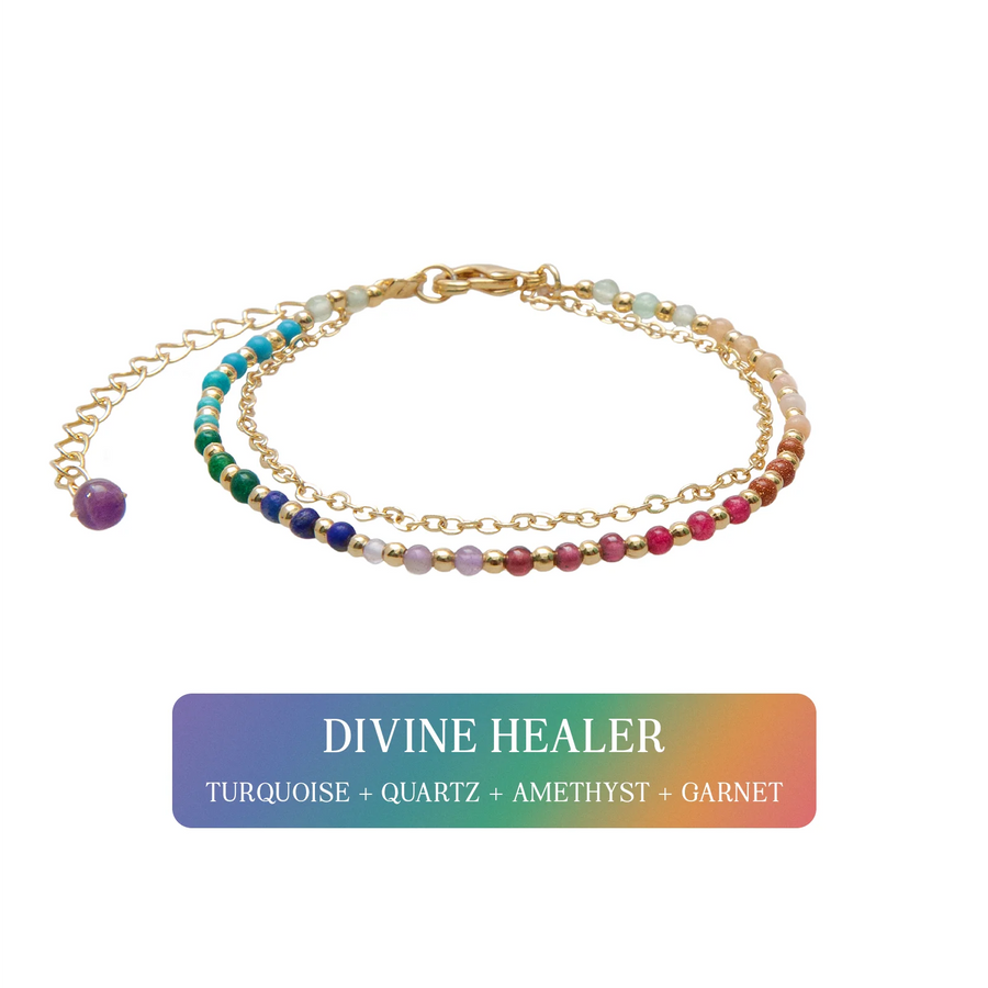 Bracelet - Lotus and Luna 2mm Healing Bracelet