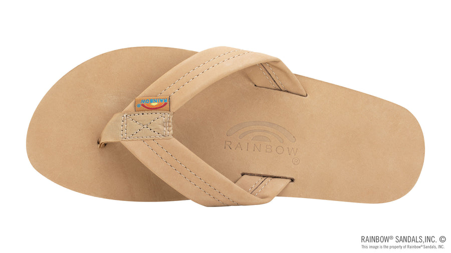 Ladies - Rainbow Single Layer Classic Leather Sandal