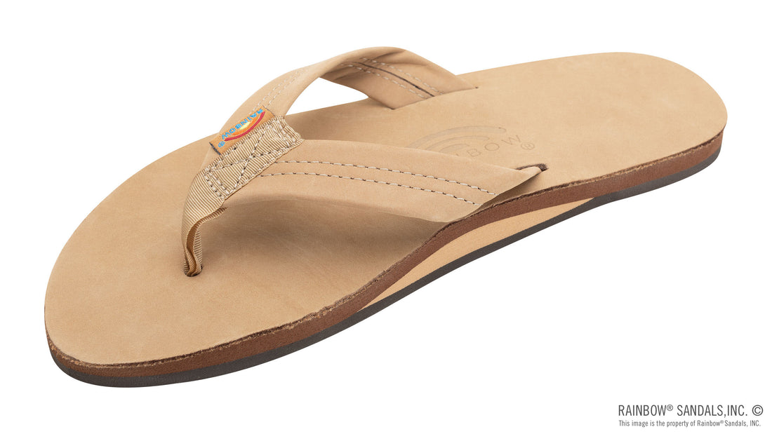 Ladies - Rainbow Single Layer Classic Leather Sandal