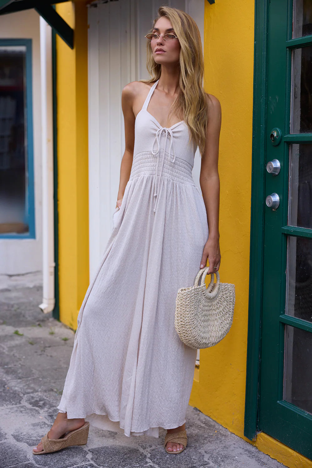 Jumpsuit - Surf Gypsy Island Ivory Crinkle Knit Jumpsuit