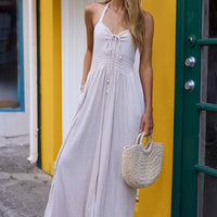 Jumpsuit - Surf Gypsy Island Ivory Crinkle Knit Jumpsuit