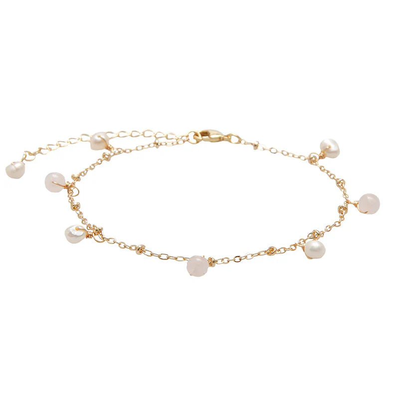 Anklet - Lotus and Luna Dew Drops Healing Anklet