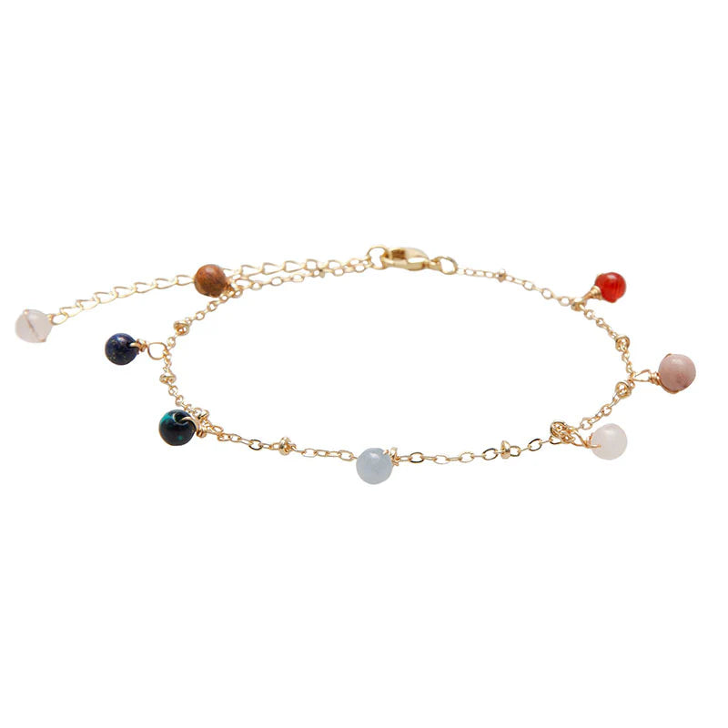 Anklet - Lotus and Luna Dew Drops Healing Anklet