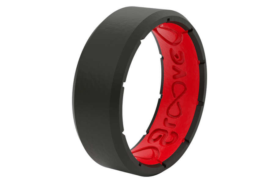 Ring - Groove Life Edge Black / Red Silicone Ring