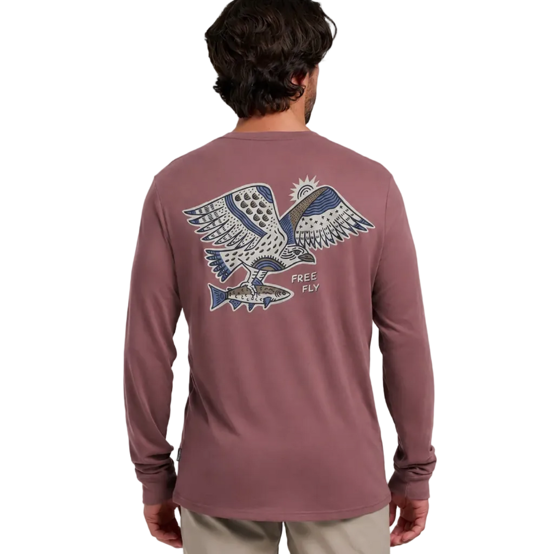 Mens Tee - Free Fly Osprey Catch Long Sleeve Tee