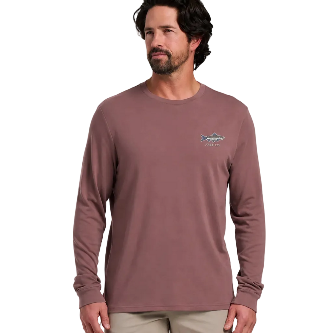 Mens Tee - Free Fly Osprey Catch Long Sleeve Tee