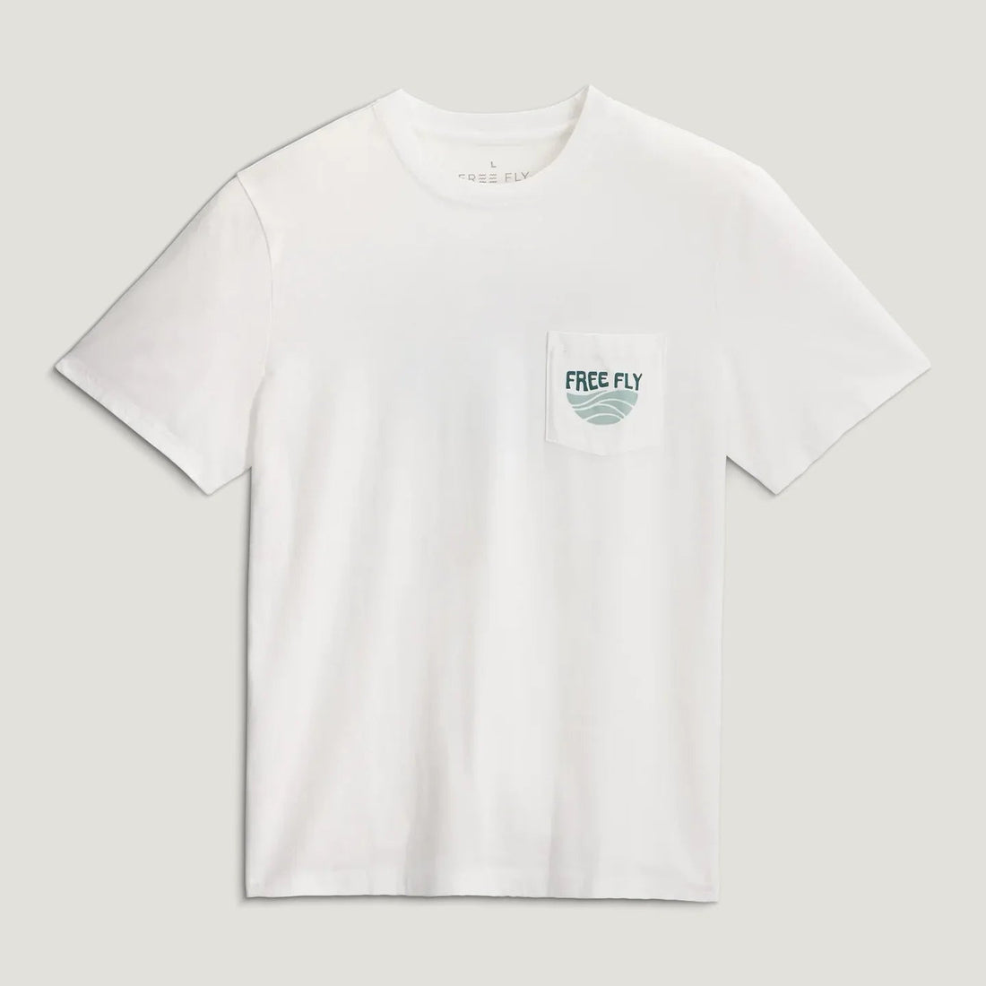 Mens Tee - Free Fly Blue Edge Pocket tee