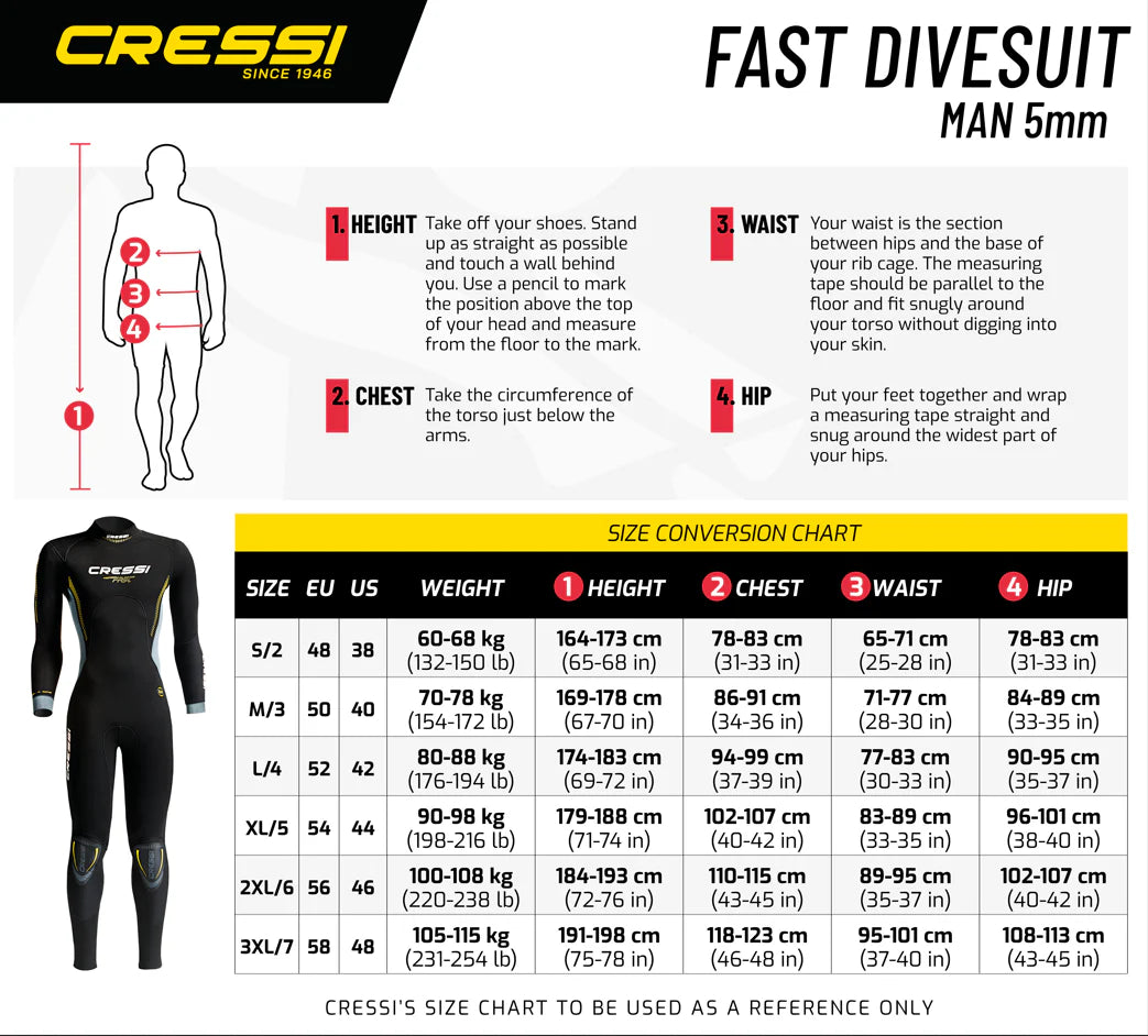 Wetsuit - Men's Cressi Fast 5 mm Wetsuit