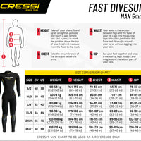 Wetsuit - Men's Cressi Fast 5 mm Wetsuit