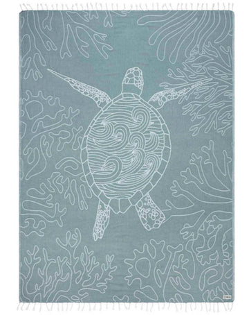 Sand Cloud - Sea Turtle Reef Deep Ocean Beach Towel - Large