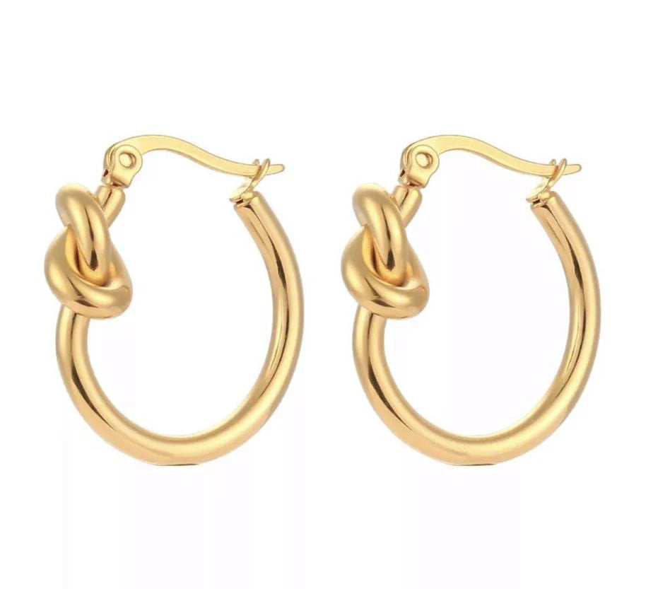 Earring - Salty Cali Knot Hoops Earrings