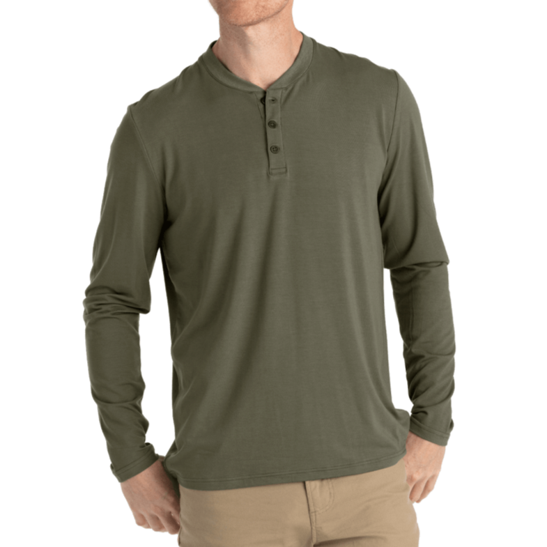 Mens Tee - Free Fly Bamboo Flex Henley