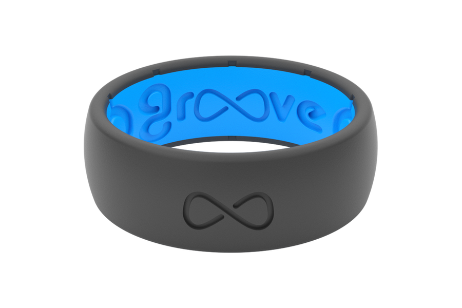 Ring - Groove Life Edge Deep Stone Grey / Blue Silicone Ring
