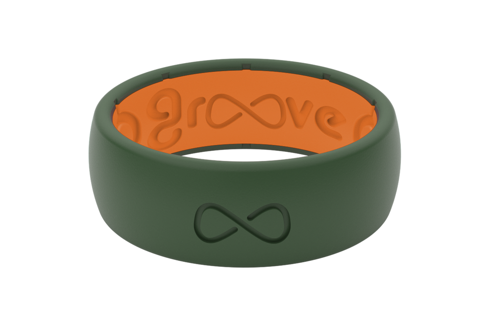 Ring - Groove Life Edge Moss Green / Orange Silicone Ring