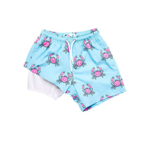 Boys Volley - Bermies Pink Crab Volley - Compression Liner