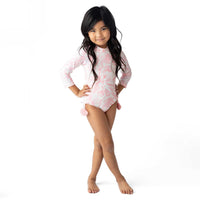 Girls Bathing Suit - Shade Critters Seaside Tolle Girls Long Sleeve One piece 12m - 10