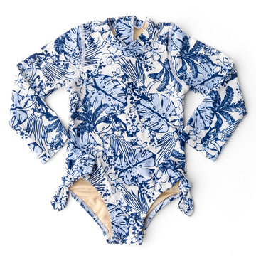 Girls Bathing Suit - Shade Critters Tiki Tides Girls Long Sleeve One piece 18m - 10
