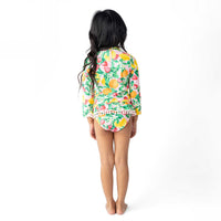 Girls Bathing Suit - Shade Critters Fruit Punch Girls Rashguard Swimsuit Set 3t-6t