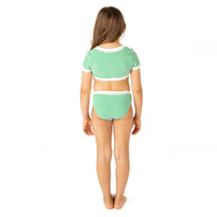 Girls Bathing Suit - Shade Critters Cropped Short Sleeve 2pc Swimsuit