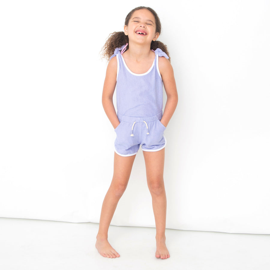 Girls Romper - Shade Critters Girls Terry Active Romper