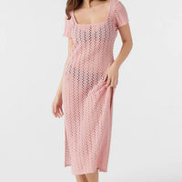 Cover Up - O'Neill Nina Midi Crochet Lace Cover-Up Dress