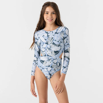 Girls Bathing Suit - O'Neill Girls Palmetto Tropical Cut One Piece