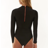 One Piece - Sisstrevolution Solid Long Sleeve Swimsuit