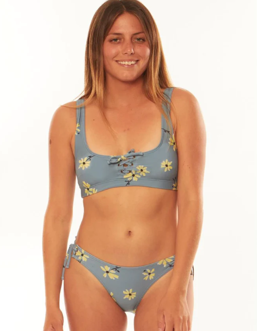 Bikini Top - Sisstrevolution Falling FLRL Midnight Sky Bandeau Swim Top