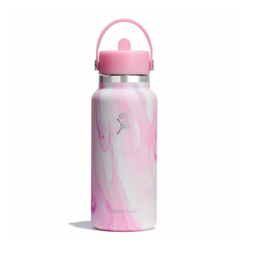 Wide Mouth Bottle - 32oz With Flex Straw Cap
