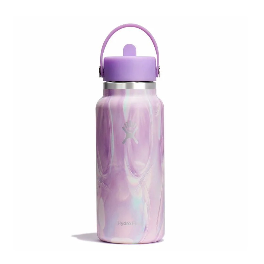 Wide Mouth Bottle - 32oz With Flex Straw Cap
