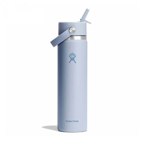 Wide Mouth Bottle - 24oz With Flex Straw Cap