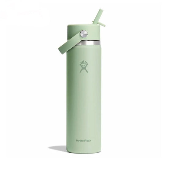 Wide Mouth Bottle - 24oz With Flex Straw Cap