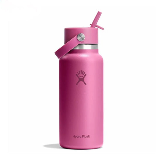 Wide Mouth Bottle - 32oz With Flex Straw Cap