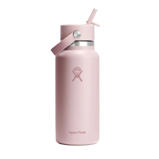 Wide Mouth Bottle - 32oz With Flex Straw Cap