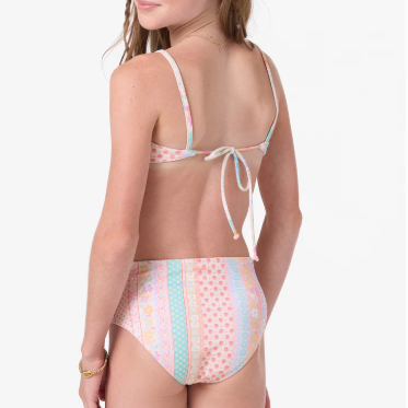 Girls Bathing Suit - O'Neill Girls Bali Floral Revo Tie Back Bralette Set