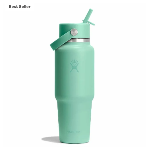 Travel Bottle With Flex Straw Cap - 32oz