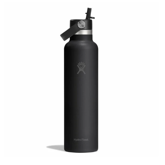 Standard Mouth Bottle - 24oz With Flex Straw Cap
