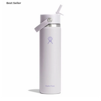 Wide Mouth Bottle - 24oz With Flex Straw Cap