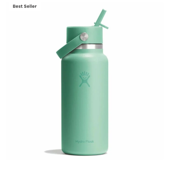 Wide Mouth Bottle - 32oz With Flex Straw Cap