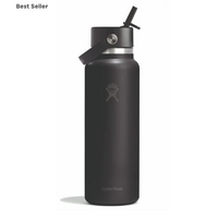 Wide Mouth Bottle - 40oz With Flex Straw Cap