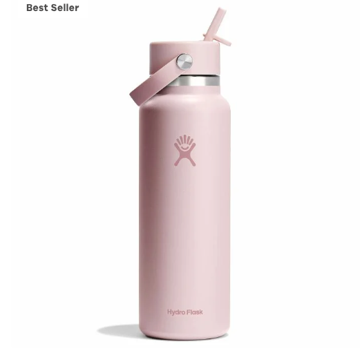 Wide Mouth Bottle - 40oz With Flex Straw Cap