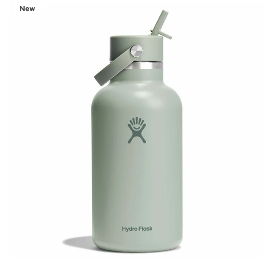 Wide mouth Bottle - 64oz With Flex Straw Cap