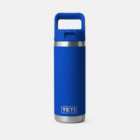 Water Bottle - 18oz Rambler Bottle with Color Matched Straw Cap