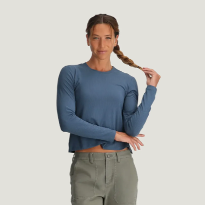 Ladies Top - Free Fly Ribbed Bamboo Long Sleeve