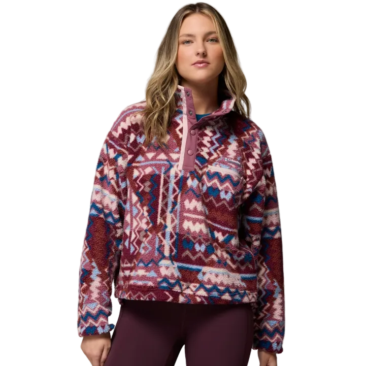 Fleece - Columbia Women's Helvetia II Printed Cropped Half Snap Fleece Pullover