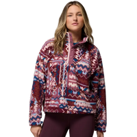 Fleece - Columbia Women's Helvetia II Printed Cropped Half Snap Fleece Pullover
