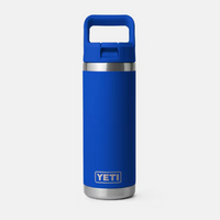 Water Bottle - 18oz Rambler Bottle with Color Matched Straw Cap