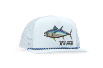 Hat - Bajio Bluefin Tuna Flat Brim Twill Trucker Hat