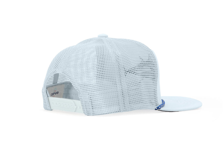 Hat - Bajio Bluefin Tuna Flat Brim Twill Trucker Hat