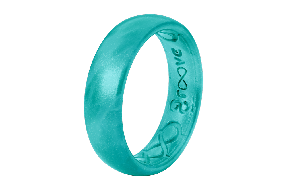 Ring - Groove Life Thin Ocean Metallic Silicone Ring